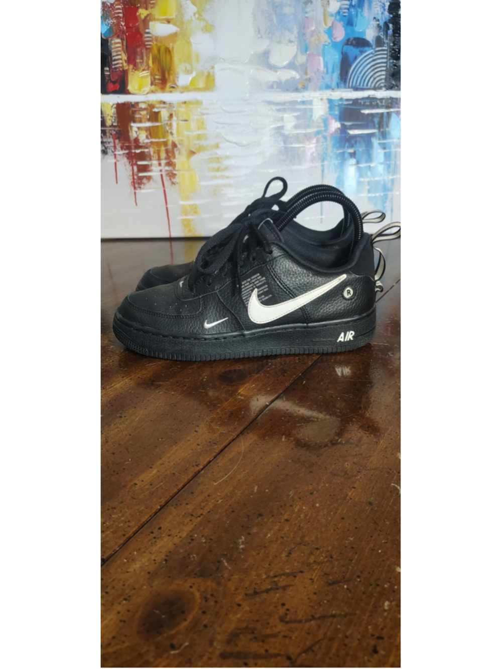 Nike Air Force 1 LV8 Utility Shoes Youth Size 5.5Y Black Sneakers AR1708-007